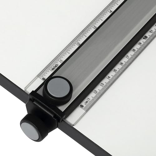 Acurit Multi-Angled 24”x36” PXB Drawing Board for Artists and Designers - Portable Tabletop Workspace, Drawing, Sketching, Drafting, Painting - Portable Laminated Surface w/Ruler & Parallel Motion Bar - size: 24x36"