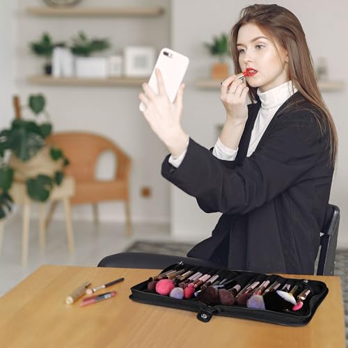 BYOOTIQUE Makeup Brush Holder Bag Foldable Cosmetic Case ForgetMeNot Purple - color: ForgetMeNot Purple