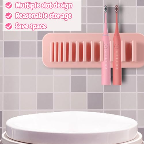 Rosvola Makeup Brush Drying Rack, 2PCS Silicone Makeup Brush Holder, Wall Mounted Toothbrush Storage, Multipurpose Beauty Tool Organizer for Painting Cosmetic Pen Brushes Sewing