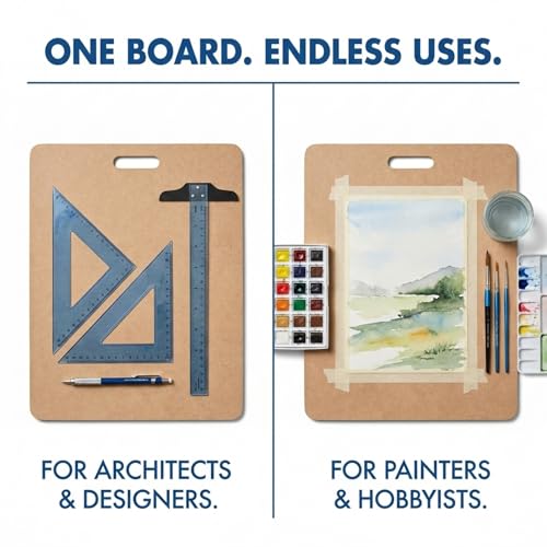 ALVIN Masonite Board with Cutout Handle Model 20" x 26" SPM20 School and Studio Use Portable Art Tool for Drawing Drafting and Design Great for Students and Professionals - 20 x 26 Inch - size: 20 x 26