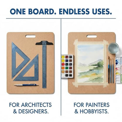 ALVIN Masonite Board with Cutout Handle Model 20" x 26" SPM20 School and Studio Use Portable Art Tool for Drawing Drafting and Design Great for Students and Professionals - 20 x 26 Inch - size: 20 x 26