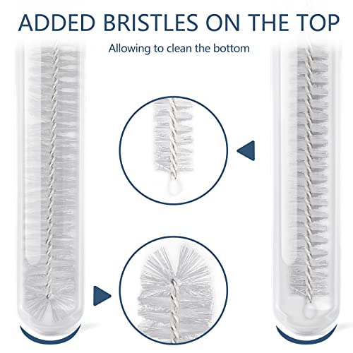 Ixiaoyoo 12 Pcs Straw Cleaner Brushes Set, 8.2 Inch Nylon Cleaning Brush | White Tube Cleaner Brushes for Tumbler, Sippy Cup, Water Bottles, Hummingbird Feeders, Pipes, Sink Drain & Pet Waterers - color: 8.2 Inch White Cleaning Brushes