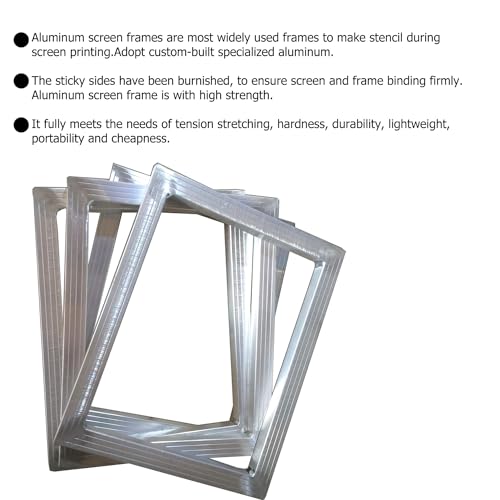 HayWHNKN 4 Color 4 Station Screen Printing Kit with Screen Frame Washout Tank Squeegee for Screen Printing