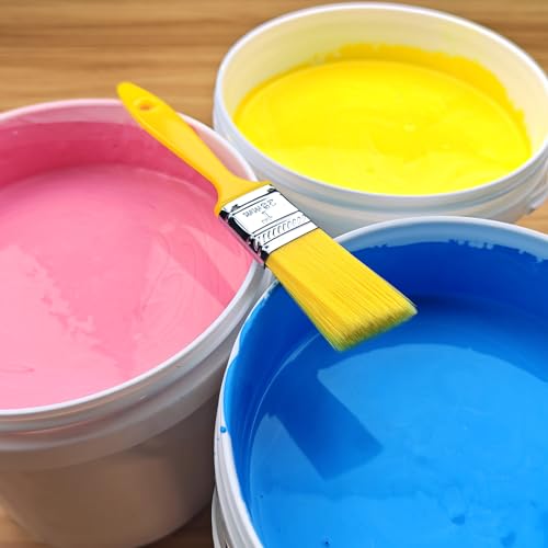 Angle sash Paint Brushes 1 Inch 12 Piece, Trim Paint Brush for Painting Acrylic Oil Crafts DIY, Walls,Touch Up,Trim Painting Supplies，Small Brushes - size: 12 pcs, 1-in, Angled