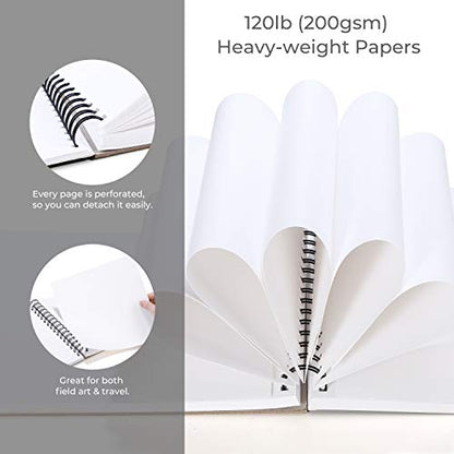 Ohuhu Marker Pads Art Sketchbook, 16.5"x11" XL A3 Large Paper Size, 120 LB/200 GSM Heavy Smooth Drawing Papers, 48 Sheets/96 Pages, Spiral Bound Sketch Book for Alcohol Markers Christmas Gift - size: 16.5" x 11"