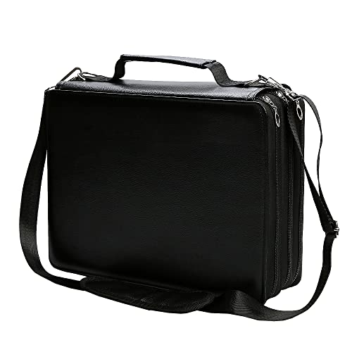 Marker Pen Organizer Case 168 Slots Large Capacity with Handy Wrap Portable Multilayer Holder for Watercolor Pencils & Gel Pen Markers(Black) - color: Black, size: 168