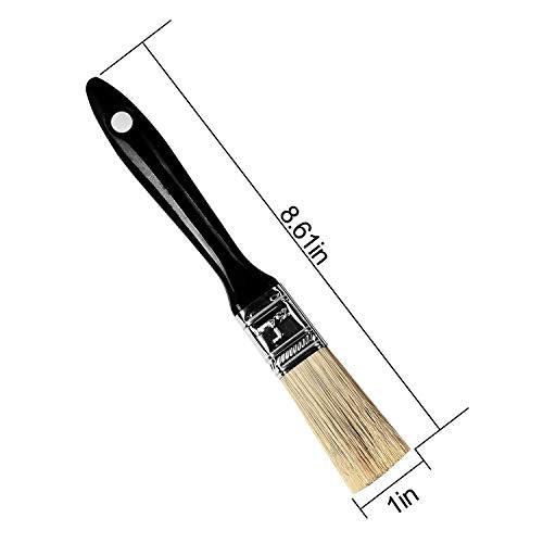 KINJOEK Paint Brush 14 Packs 1 Inch, Home Wall Trim House Chip Paintbrush Set, Professional Multi-Purpose Home Repair Tools for DIY Paint Stains Varnishes Glues Acrylics Cabinet Deck Fence Edge Door - size: 1"