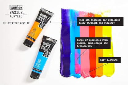 Liquitex Basics Acrylic Paint Set, 3 x 118ml (4-oz.) Tube Paint Set, Two White & One Black