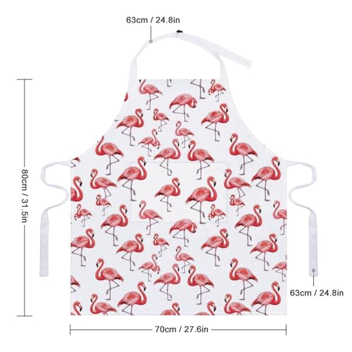 Cooking Apron for Adults with Pockets, Waterproof Oil Resistant Bib for Kitchen Restaurant BBQ Baking - color: Style (329)