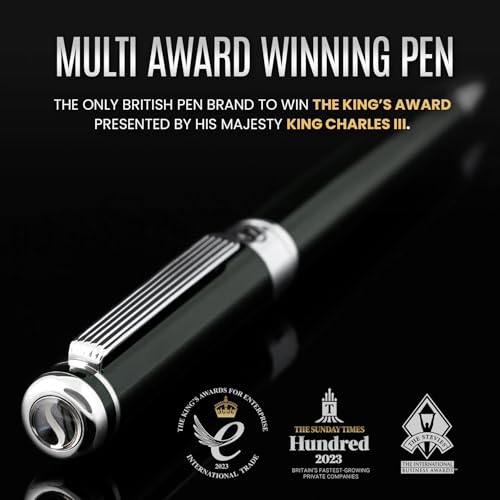 Scriveiner BlackGreen Ballpoint Pen - Black Green Luxury Pen, Chrome Finish, Schmidt Black Refill, Best Ball Pen Gift Set for Men & Women, Professional Executive Office, Nice Designer Pen - color: 7. Very Dark Black Green with Chrome