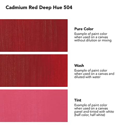 Daler Rowney Georgian Water Mixable Oil Paint Cadmium Red Deep Hue 37ml Tube - Art Paints for Canvas Paper and More - Oil Painting Supplies for Artists and Students - Artist Oil Paint for All Skills