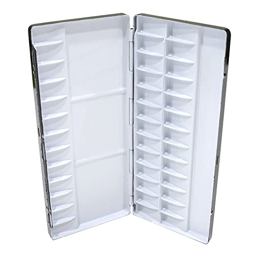Aluminum Watercolor Palette 39 Well (8.1" x 3.4" x 0.7") - color: White, size: 39 Well (8.1" x 3.4" x 0.7")