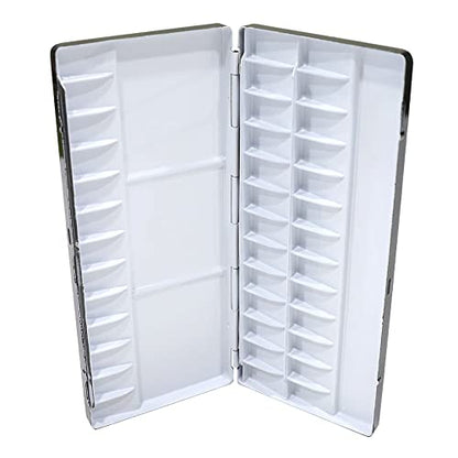 Aluminum Watercolor Palette 39 Well (8.1" x 3.4" x 0.7") - color: White, size: 39 Well (8.1" x 3.4" x 0.7")