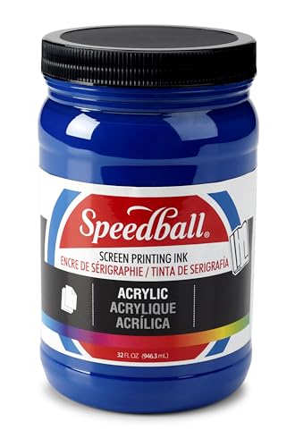 Speedball 046410 Acrylic Screen Printing Ink, 32 FL OZ, Process Cyan - color: Process Cyan