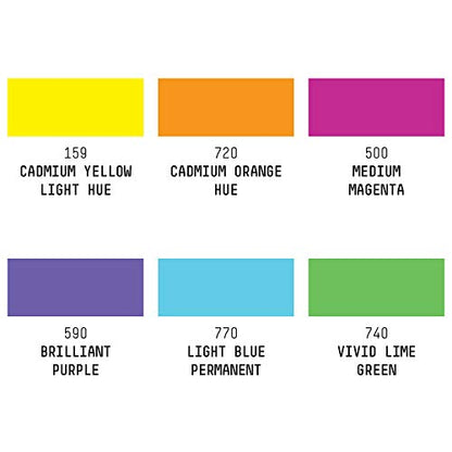 Liquitex Professional Paint Marker Set, 6 Piece, Vibrants - style: Vibrants Wide 6 Set