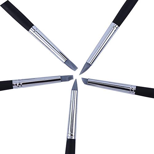 COMIART 5pcs Flexible Clay Sculpture Tools Silicon Color Shapers Brushes Size 2 - size: size2