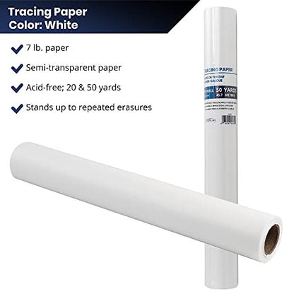 Pacific Arc Tracing Paper Roll, White, 14 Inch X 20 Yard Roll - color: White, size: 14 Inch x 20 Yard