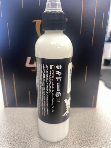 Tattoo Ink, Premium Quality, Precision Medium Viscosity, Rich Hue, Quick Healing, Acrylic-Free, Water-Based, Ready-to-Use Ink for Precision Tattooing (White Moon, 0.5 oz) - color: White Moon, size: 0.5 fl oz