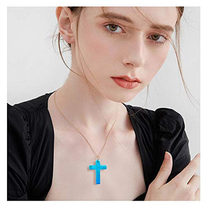 arricraft 10 Pcs Cross Silicone Resin Molds, 1.5"x1" Epoxy Resin Molds Crucifix Casting Mold for Necklace Pendant Jewelry DIY Craft - color: Clear-Cross
