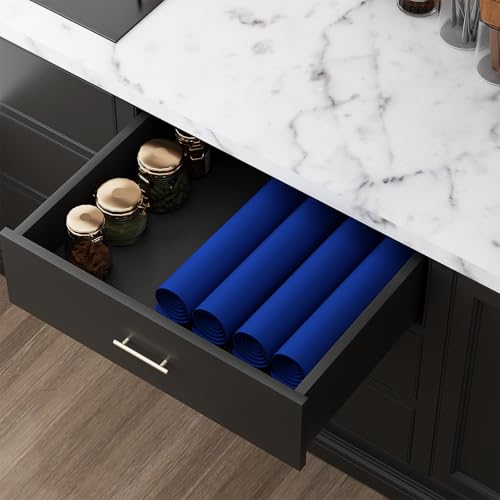 2-Pack Extra Thick Silicone Counter Mats - 24”x16” Large Heat Resistant Kitchen Countertop Protector, Non-Slip Hot Pad Trivet for Air Fryer, Hot Pots & Pans, Coffee Maker(Blue) - color: Blue