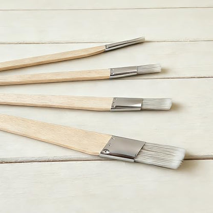 Trim Paint Brushes Set of 4, 0.25" 0.5" 0.7" 1" Slanted Edge Paint Brushes for Detail, Small Cutting in Brushes for Trim, Edges, Corners, Crafts and Home Decor