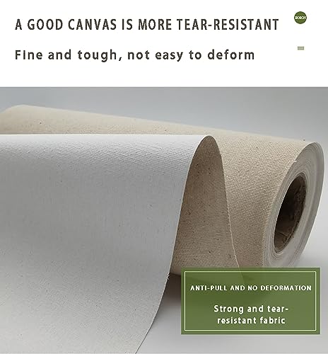 Professional Canvas Roll for Painting, Linen Material, Durable and Acid-Free, Acrylic Oil Painting Blank Canvas, Ideal for Painters - size: Width 47cm