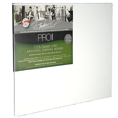 FREDRIX PRO Series Archival Linen Canvas Board, 9" x 12"