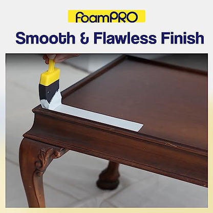 FoamPRO 73-4, 3" Foam Brush With 4 Refills - Premium Quality Paint Brush Set for All Paints, Urethanes, Varnishes, Stains - Effortless Application Foam Brushes- Smooth Finish, Reusable Handles - size: 3 Inch, style: Brush & 4 Refills