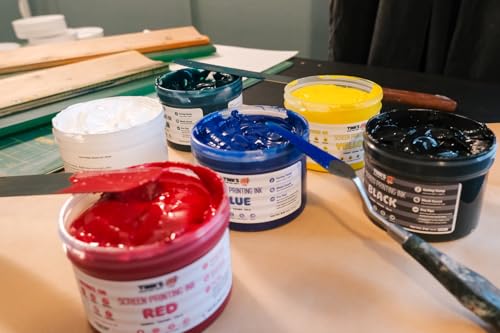 Tinks Screen Printing Ink - Green - 4oz Water-Based Fabric Ink - Screen Printing, Stenciling, Tote Bags & Fabric Stamping - Non-Toxic, No Harsh Fumes, Soap & Water Cleanup - Made in California - color: Green