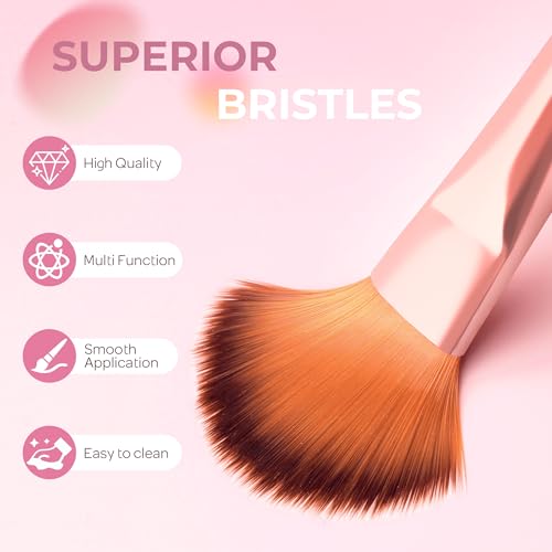 Nicpro 7pcs Face Paint Brush Set, Aesthetic Pastel Artist Paintbrushes for Body Face Painting, Acrylic Watercolor Oil Gouache, Professional Paint Brushes for Halloween Cosplay Party Makeup Kit - color: Pastel