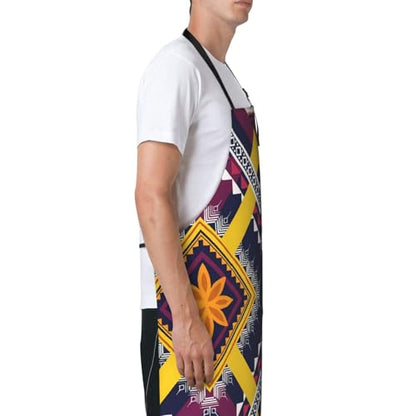 KKdskkds Tribal Boho Geometric Multi-Purpose Adjustable Waterproof Apron With Pocket For Men Women - color: Tribal Boho Geometric