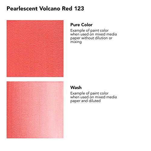 Daler Rowney FW Pearlescent Liquid Acrylic Bottle, Volcano Red