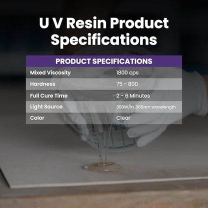 Alumilite Alumi-UV 4 Oz, Fast Curing, High Gloss, Clear UV Resin, Ideal for Crafts, Jewelry, Glossy Look Resin Forr Doming and Coating, Perfect for Fishing Lures, and Coasters - size: 4 Oz