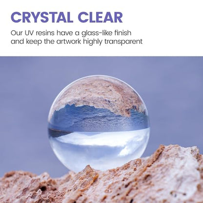 UV Resin 1000g, Upgrade Crystal Clear Hard Ultraviolet Epoxy Resin Glue, Low Odor Transparent Solar Cure Sunlight Activated Resin for Jewelry Making, DIY Craft Decoration, Mold, Casting and Coating - size: 1000g