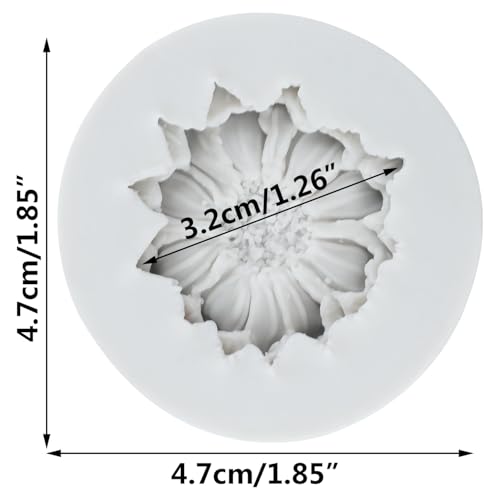 Daisy Flower Polymer Clay Mold Flower Clay Molds Daisy Silicone Mold for DIY Crafts Air Dry Plaster Jewelry Making Epoxy Resin Casting - color: Style E
