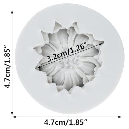 Daisy Flower Polymer Clay Mold Flower Clay Molds Daisy Silicone Mold for DIY Crafts Air Dry Plaster Jewelry Making Epoxy Resin Casting - color: Style E