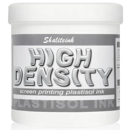 Shaliteink® Screen Printing Plastisol Ink High Density - Highly Opaque Screen Printing Ink for Cotton, Polyester and Other Fabrics (16oz.) - color: High Density, size: 16 fl oz