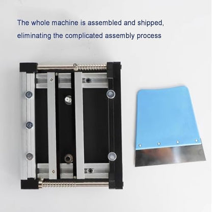 Manual Stencil Printer, Aluminum Alloy Precision Solder Paste Screen Printing Machine for SMT PCB Assembly, DIY Electronics Prototyping and Soldering Training(10cm) - size: 10cm