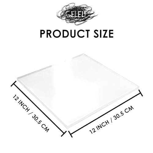 GELELF Upgraded Gel Printing Plate 12"x12" - No Aging & Bubbling, Reusable Gel Plates for Monoprinting -Printmaking Art Supplies for Card Making, Book Press, Journaling, Scrapbooking and More - size: 12" x 12" | 30.5 x 30.5 cm