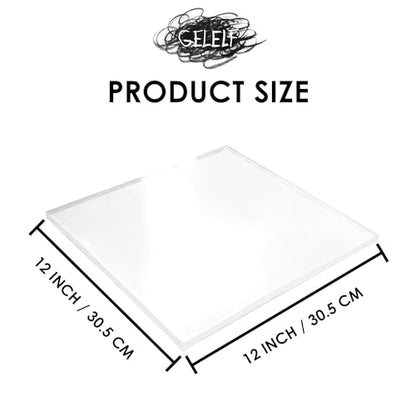 GELELF Upgraded Gel Printing Plate 12"x12" - No Aging & Bubbling, Reusable Gel Plates for Monoprinting -Printmaking Art Supplies for Card Making, Book Press, Journaling, Scrapbooking and More - size: 12" x 12" | 30.5 x 30.5 cm