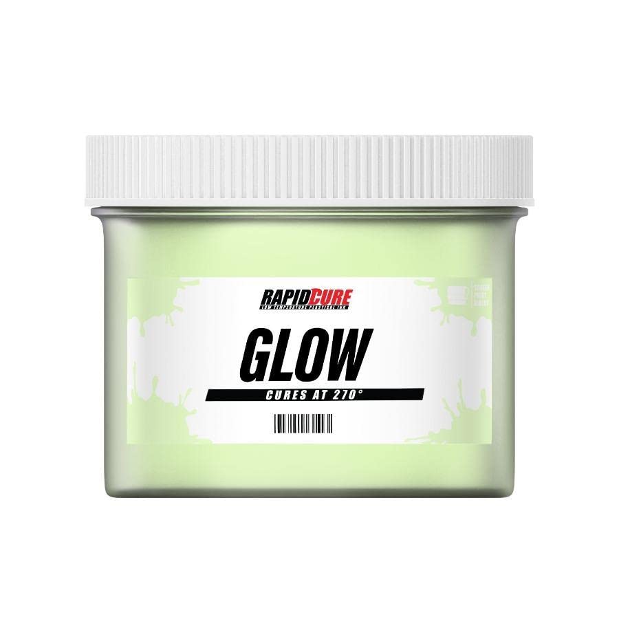 Rapid Cure® Screen Printing Ink Glow in The Dark (Quart - 32oz.) - Plastisol Ink for Screen Printing, Fast Curing Fabric Paint - Screen Print Direct®, USA Made - color: Glow, size: 32 fl oz