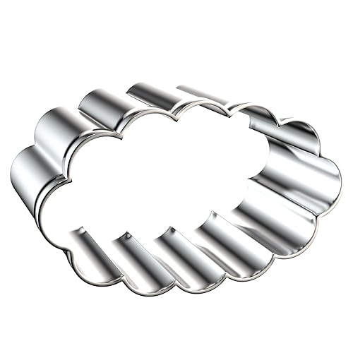 Scalloped Edge Oval Cookie Cutter Set Large - 5 Inch, 4 Inch, 3 Inch, 2 Inch - Fluted Wavy Oval Cookie Cutters Shapes Clay Molds - Stainless Steel - style: Oval