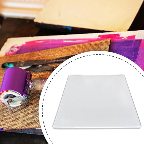 Gel Printing Plate Flexible Monoprinting Print Plate Card Making Scrapbooking Gel Plate DIY Arts and Crafts Journaling Sturdy Material Suitable for Ar, Square - color: Square