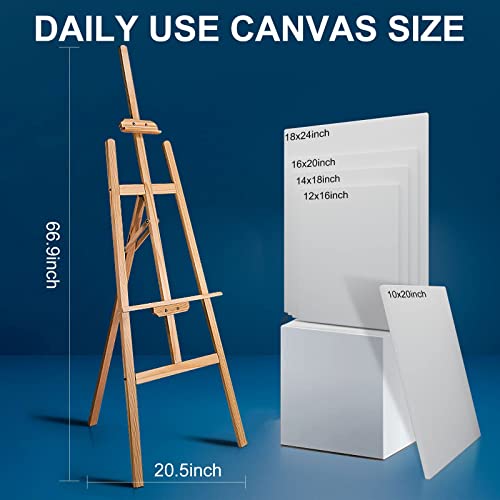 Large Canvases for Painting 12x24 Inch 5-Pack, 12.3 oz Triple Primed Acid-Free 100% Cotton Stretched Canvas, Blank Large Canvas for Oil Paint Acrylics Pouring & Wet Art Media - size: 12"x24"(5-Pack), style: Studio