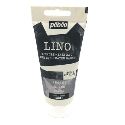 Pebeo Renocut Print, Ink (Water-Based) 2.7 fl oz (80 ml), Silver 18 - color: Silver