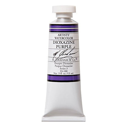 M. Graham 1/2-Ounce Tube Watercolor Paint, Dioxazine Purple - color: Dioxazine Purple, style: .5 oz. (15 ml)