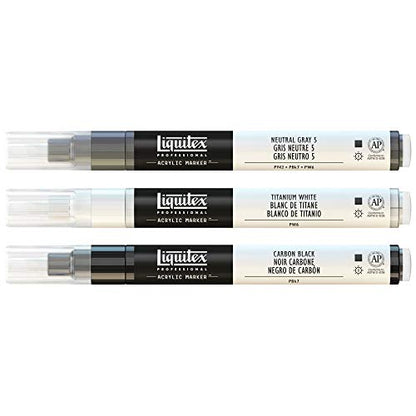 Liquitex Professional Paint Marker Set, 3 Piece, Monochromes - style: Monochromes Fine 3 Set