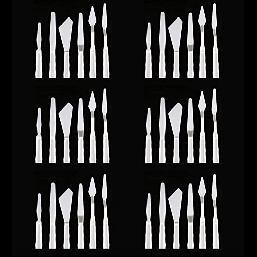Luckycivia 6 Set Palette Knives Set, Plastic Spatula Art Tools for Painting