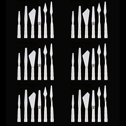 Luckycivia 6 Set Palette Knives Set, Plastic Spatula Art Tools for Painting