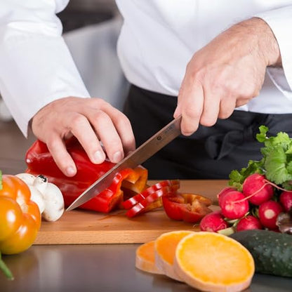 imarku Chef Knife - Pro Kitchen Knife 8 Inch Chef's Knives Japanese SUS440A Stainless Steel Sharp Paring Knife with Ergonomic Handle, Black Handle, Birthday and Thanksgiving Gifts - color: Deep Black
